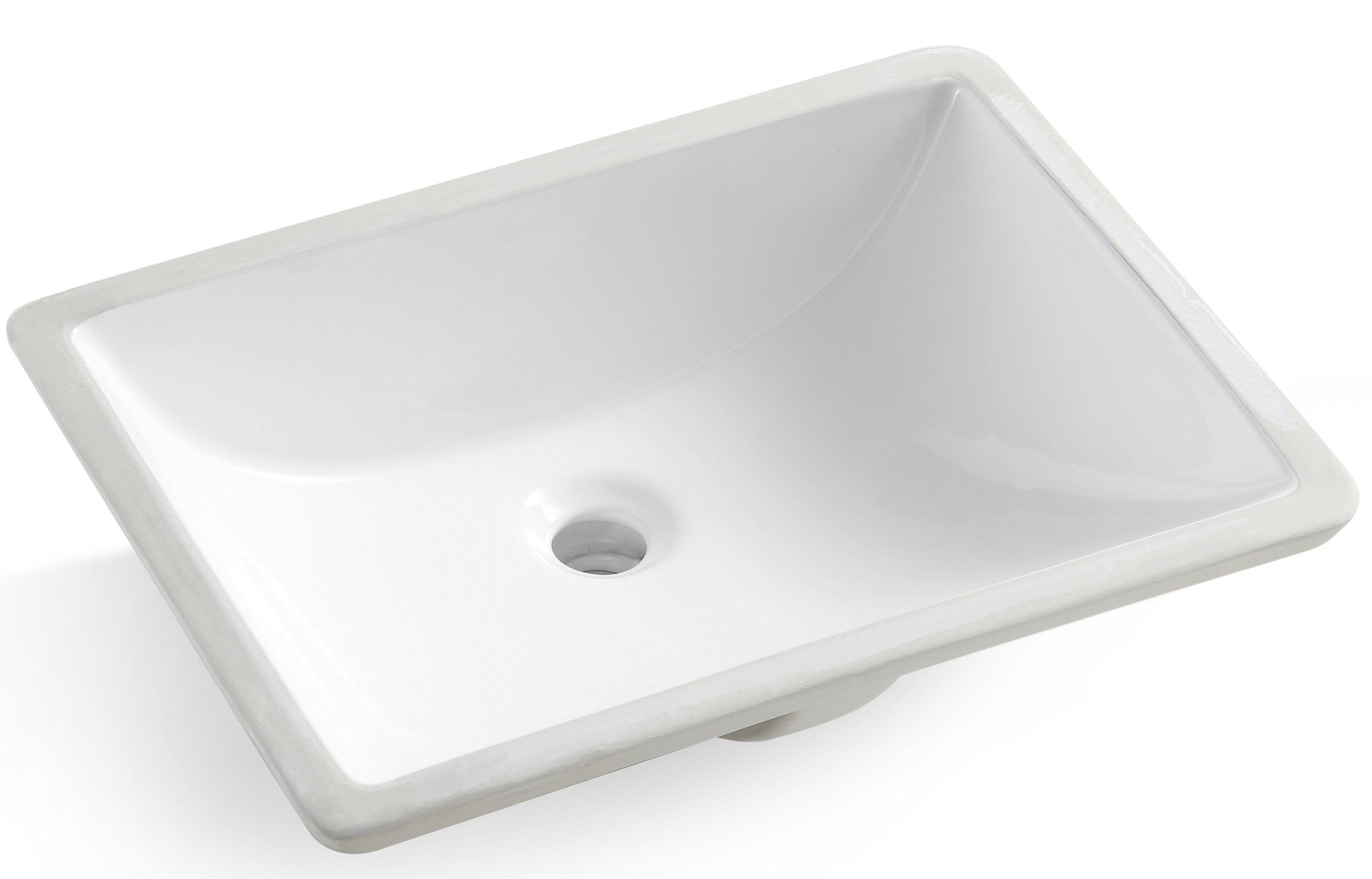 Koozzo Rectangular Undermount Bathroom Sink With Overflow