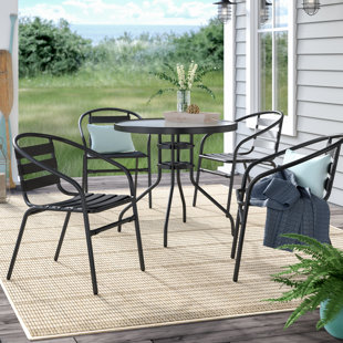 5 Piece Bistro Patio Set Wayfair Calderwood 5 Piece Bistro Set