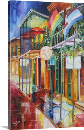 Canvas On Demand That Bourbon Street Glow By Diane Millsap