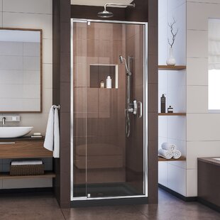 Flex 32 36 In W X 72 In H Semi Frameless Pivot Shower Door