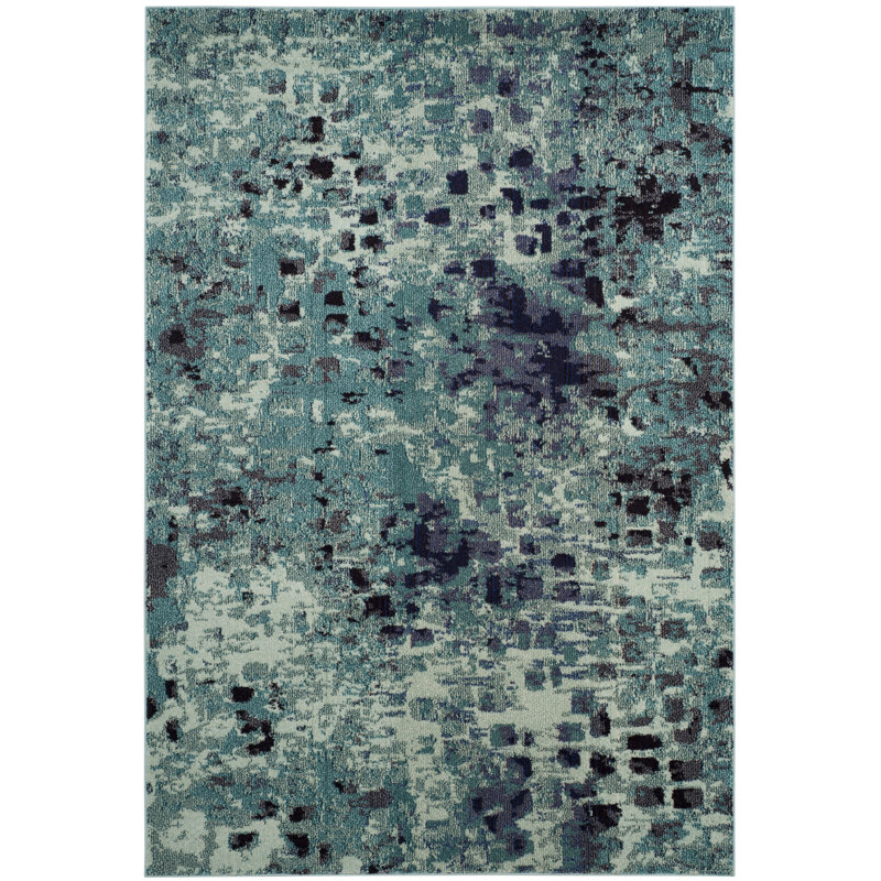 Mistana Indira Abstract Polypropylene Light Blue Multi Area Rug Reviews Wayfair