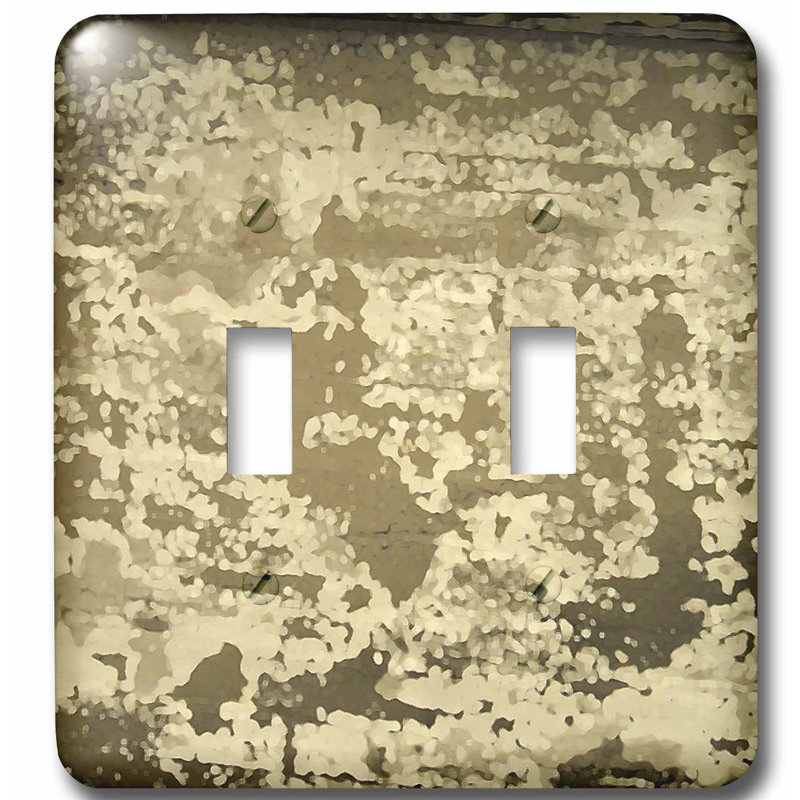 3drose Grunge Metallic 2 Gang Toggle Light Switch Wall Plate Wayfair