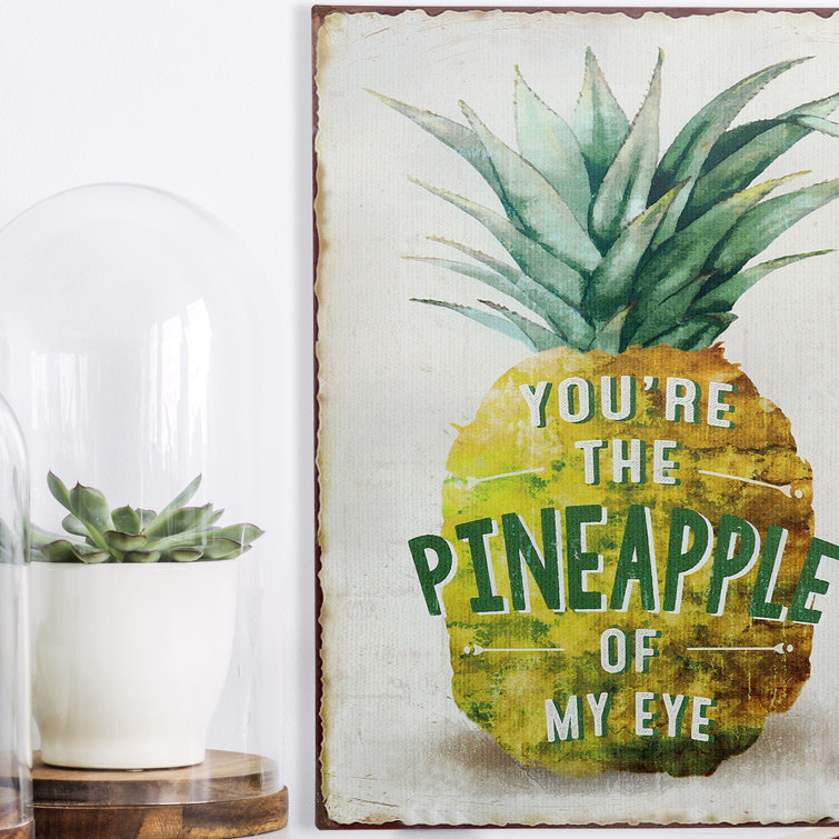 Barnyard Designs You Re The Pineapple Of My Eye Funny Retro Vintage Tin Country Home Wall Décor Wayfair