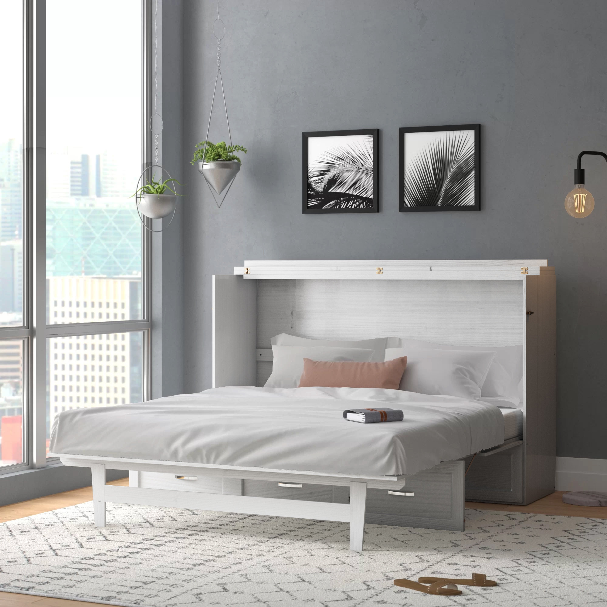 Kimsey Queen Storage Murphy Bed With Mattress Kimsey Queen Storage Murphy Bed With Mattress
