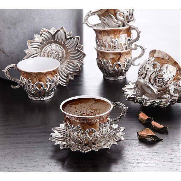 Precious Fine Bone China Tea Coffee Cup Saucer Set European Fashion Cafe Cup 
