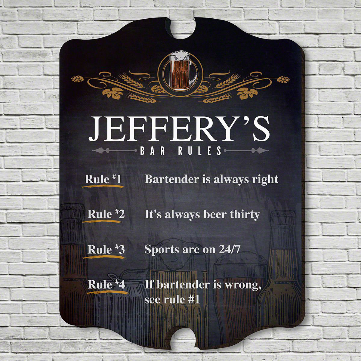 Winston Porter Code Of Ethics Wooden Bar Sign Wall Decor Wayfair