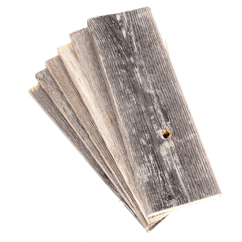 BarnwoodUSA 24" Reclaimed Solid Wood Wall Paneling in Gray