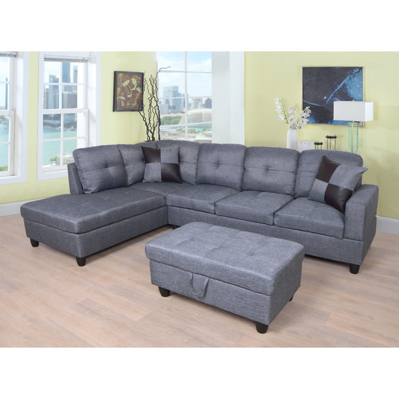 Ebern Designs Almeter 103 Wide Left Hand Facing Sofa Chaise With Ottoman Reviews Wayfair