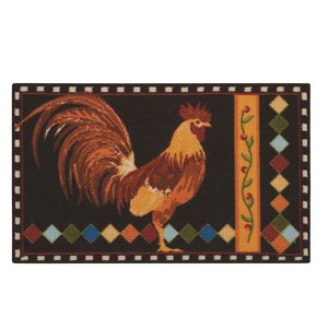 Andora Black Rooster Area Rug