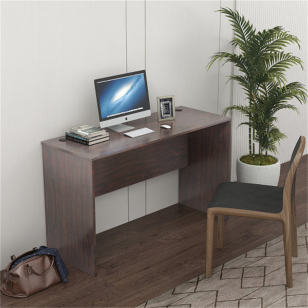 YAXIAO-Computer Desk Simple Desktop Computer Display to Increase Office Solid Wood Mobile Phone Bracket Drawer Pad High Wooden Frame 54x23x14cm 