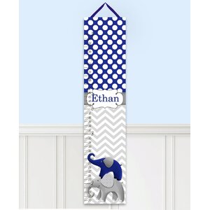 Elephant Personalized Canvas Growth Chart