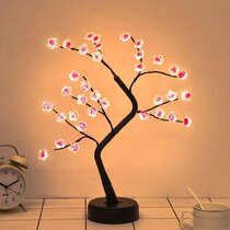 1X 48 Leds Kirschblüte Desktop Bonsai Baum Licht Weiß 0.52 M Schwarz Zweig Y7Q2 