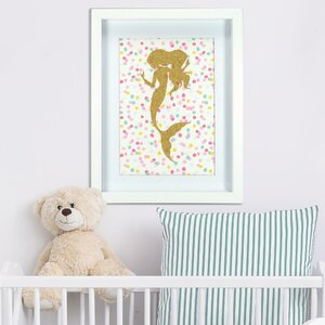 Lidia Glitter Mermaid Framed Paper Print