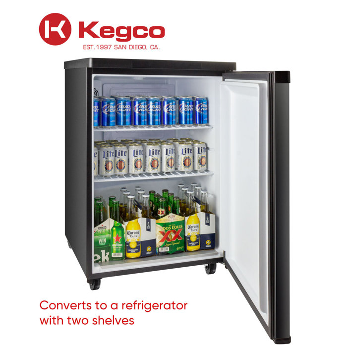 Kegco 5 6 Cu Ft Dual Tap Full Size Kegerator Wayfair