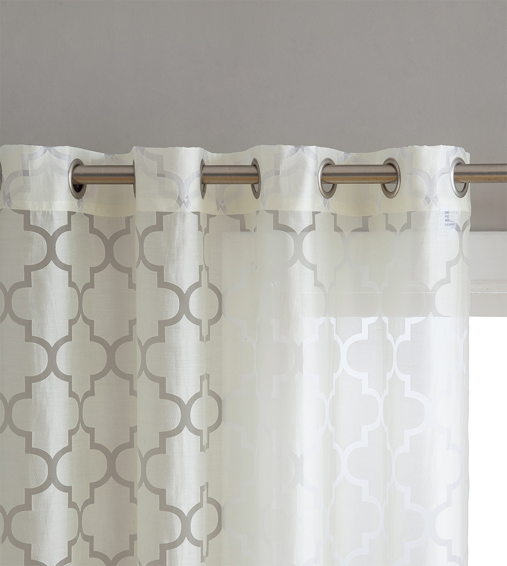 Andover Mills Kuhlmann Burnout Geometric Semi Sheer Grommet