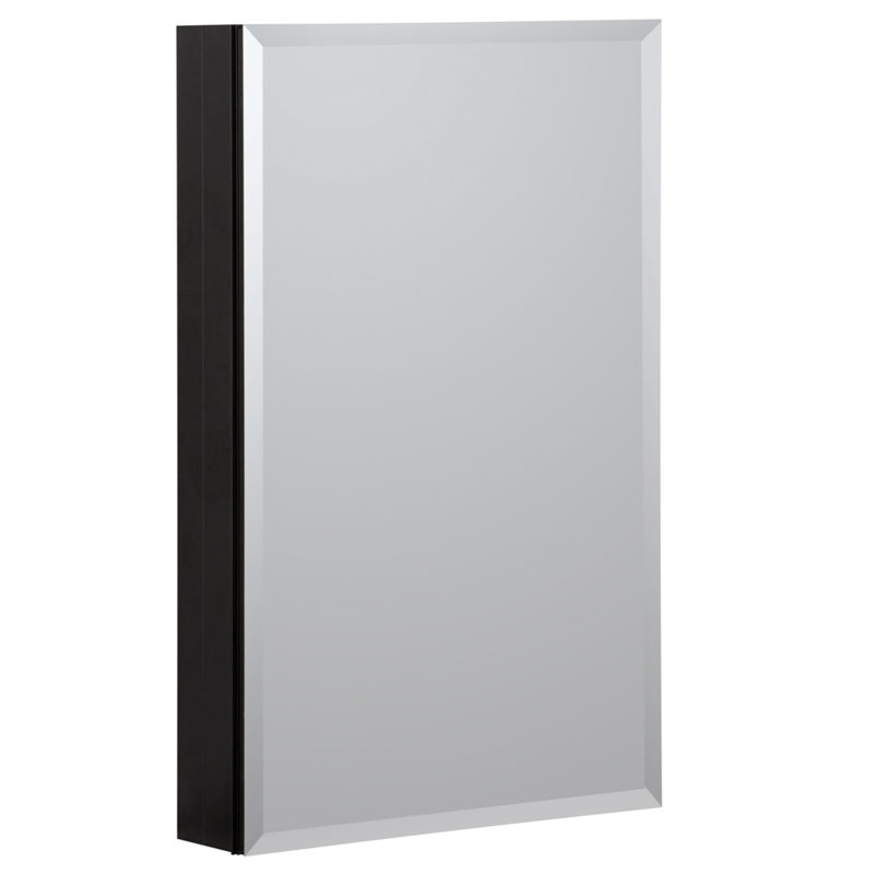 Hazelwood Home Recessed Or Surface Mount Frameless 1 Door Medicine Cabinet With 3 Adjustable Shelves Reviews Wayfair