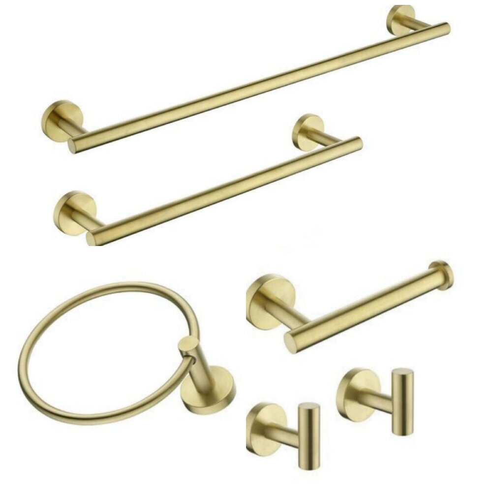 maxbrass 6 - Piece Bathroom Hardware Set | Wayfair