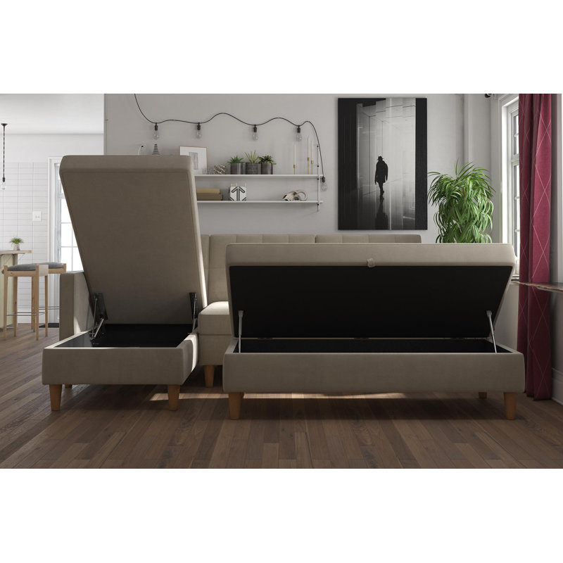 Cordell 84" Reversible Sleeper Sectional with Ottoman