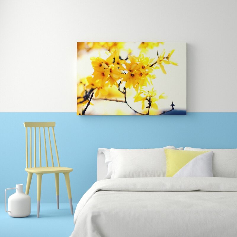 East Urban Home Yellow Tree Flower Flowers Canvas Print Wall Art Wayfair Co Uk