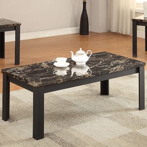 Carly Faux Marble 3 Piece Coffee Table Set