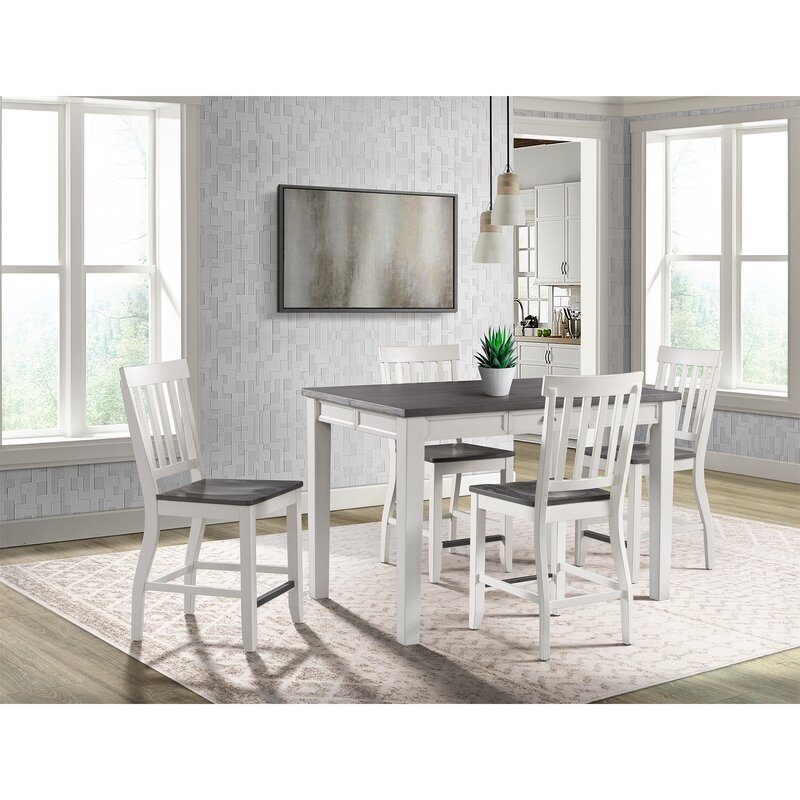 off white counter height dining set