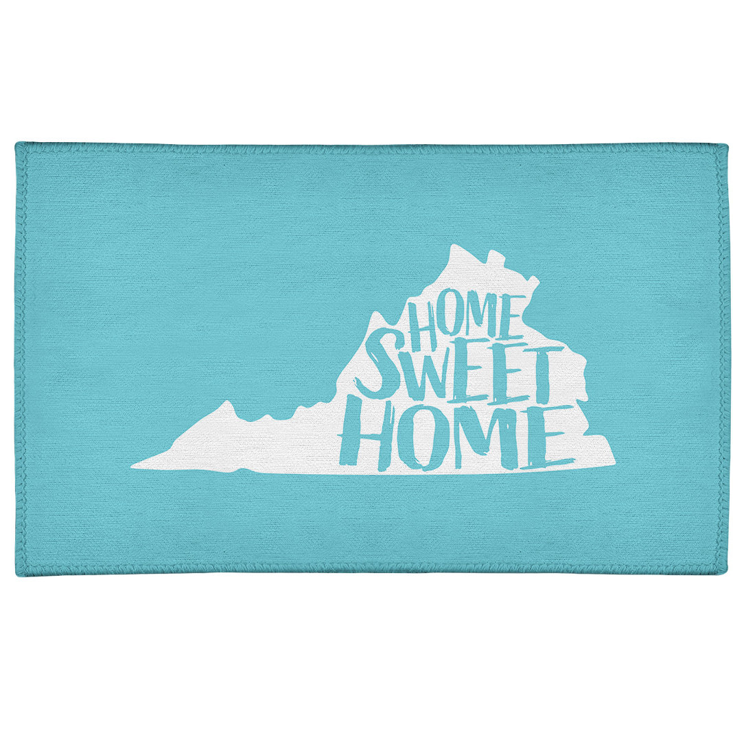 East Urban Home Home Sweet Virginia Poly Chenille Rug Wayfair