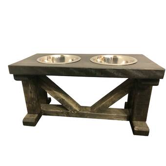 metal elevated dog bowls