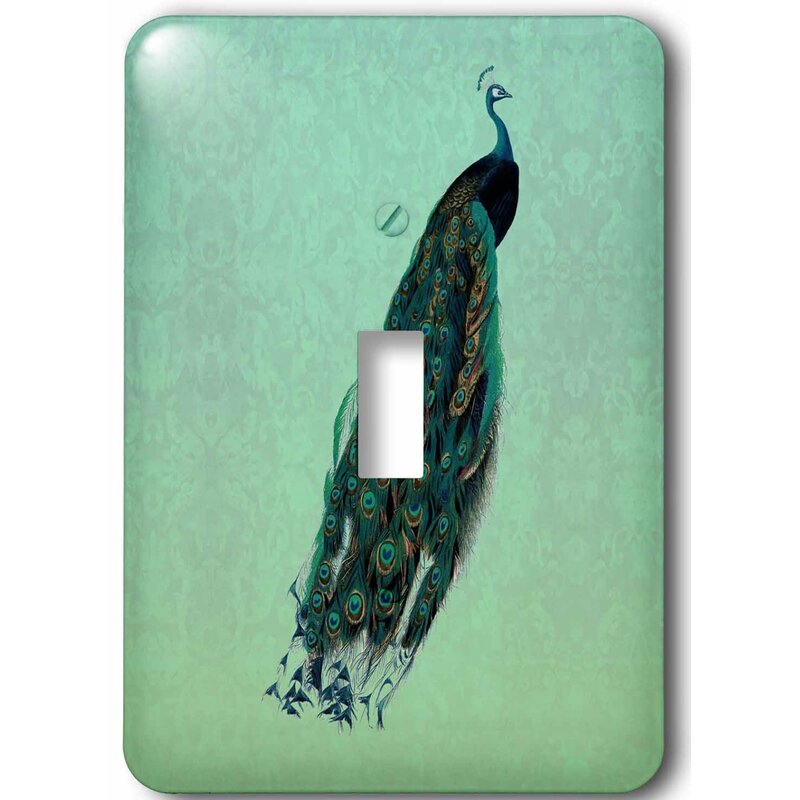 Download 3drose Peacock Feathers On Sea Foam 1 Gang Toggle Light Switch Wall Plate Wayfair