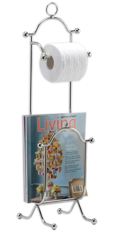 Freestanding Combination Magazine Rack And Toilet Paper Holder Freestanding Combination Magazine Rack And Toilet Paper Holder