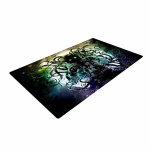 Frederic Levy-Hadida Terror From Deep Space Teal/Purple Area Rug