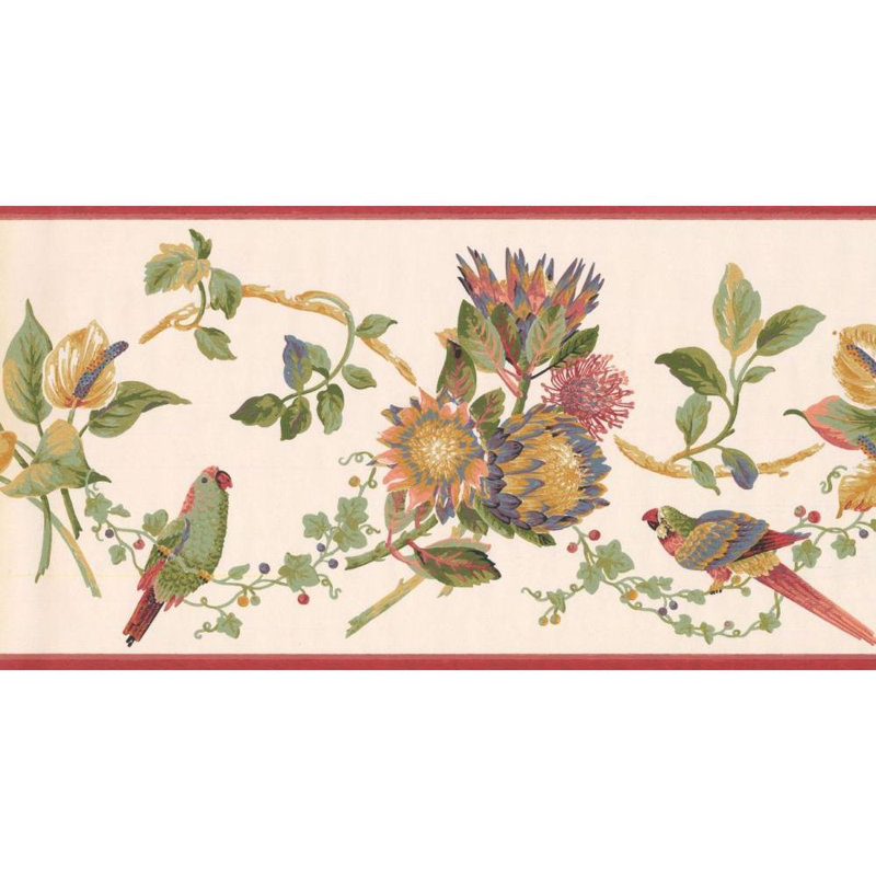 August Grove Marek Birds 15 L X 10 25 W Wallpaper Border Wayfair