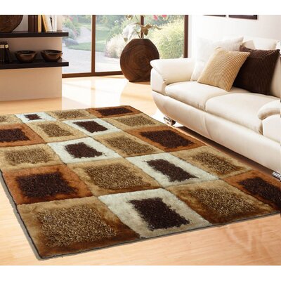 Treiber Hand Tufted Brown Hand Rug Ebern Designs