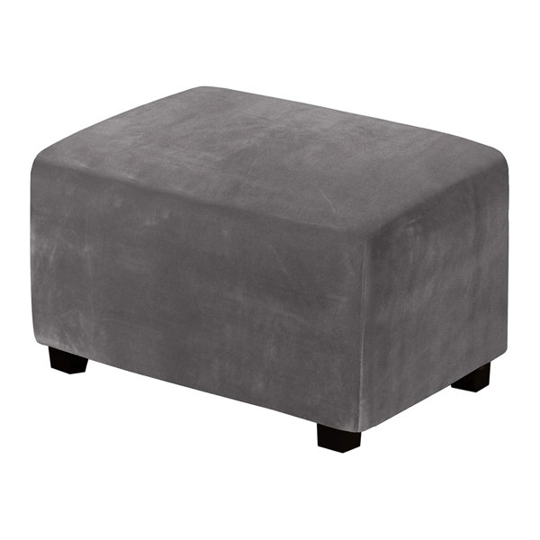 Velvet Ottoman Covers Rectangle Stool Covers Stretch Jacquard Footstools Cover Elastic Ottoman Slip Cover Folding Storage Stool Furniture Protector for Living Room Bedroom Dark Grey, Small Velvet Ottoman Covers Rectangle Stool Covers Stretch Jacquard Footstools Cover Elastic Ottoman Slip Cover Folding Storage Stool Furniture Protector for Living Room Bedroom Dark Grey, Small