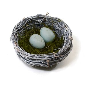 Decorative Twig Nest with Eggs