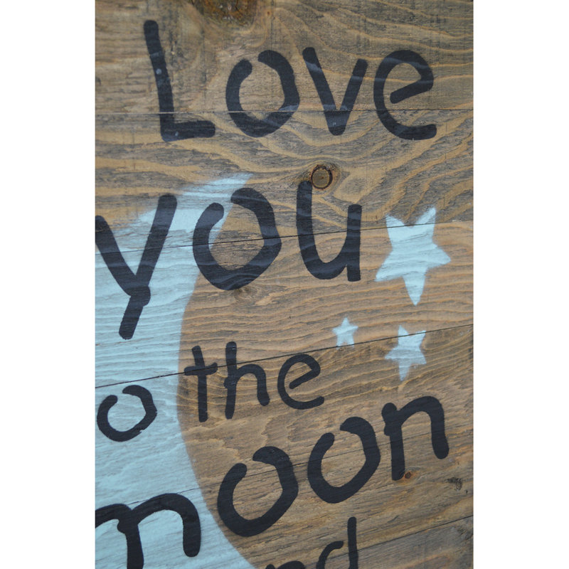 Firesidehome I Love You To The Moon And Back Wooden Pallet Sign