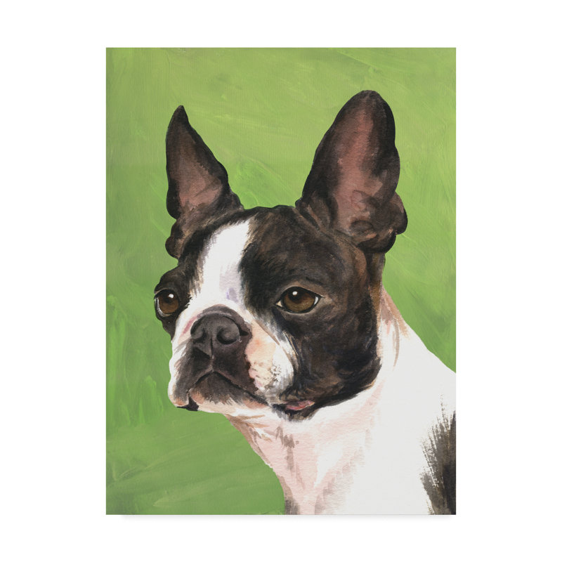Winston Porter Dog Portrait Boston Acrylic Painting Print On