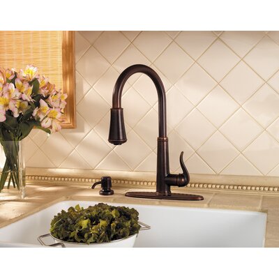 Ashfield Pull Down Single Handle Kitchen Faucet With Soap