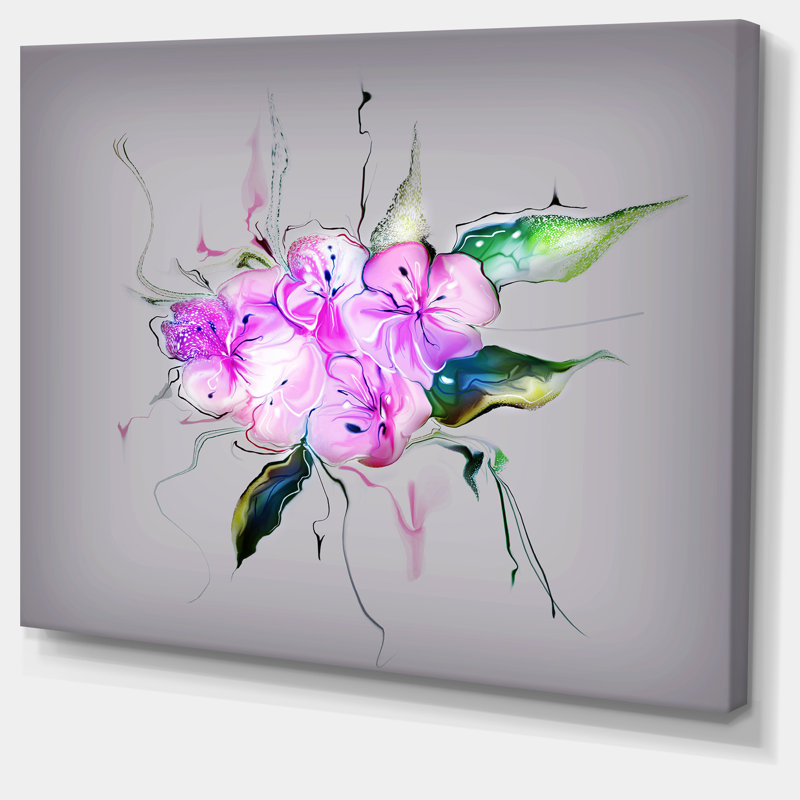 Designart Purple And Pink Pansies Flowers Painting Print On