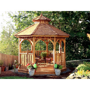 Go to store & view more images Bayside 10 Ft. W x 10 Ft. D Cedar Patio Gazebo by Outdoor Living Today