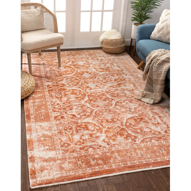 Well Woven Tivoli Oriental Terracotta Area Rug Reviews Wayfair