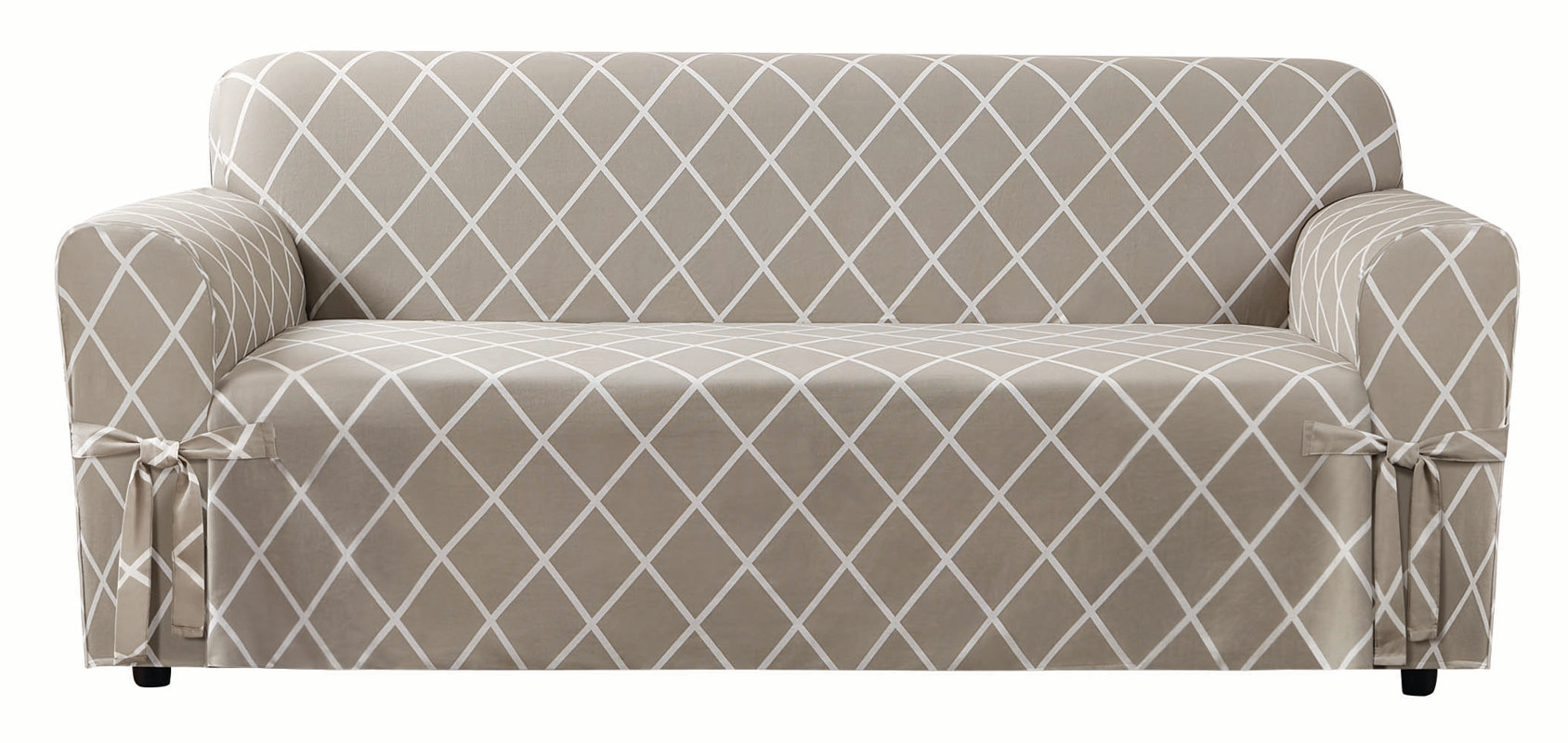 Sure Fit Lattice Box Cushion Sofa Slipcover Reviews Wayfair Lattice Box Cushion Sofa Slipcover