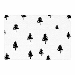 Suzanne Carter Pine Tree Black/White Area Rug