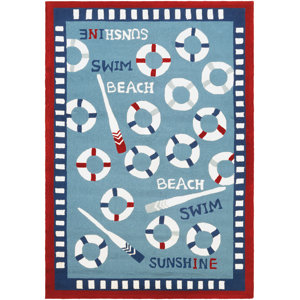 Welshire Hand-Woven Blue Indoor/Outdoor Area Rug