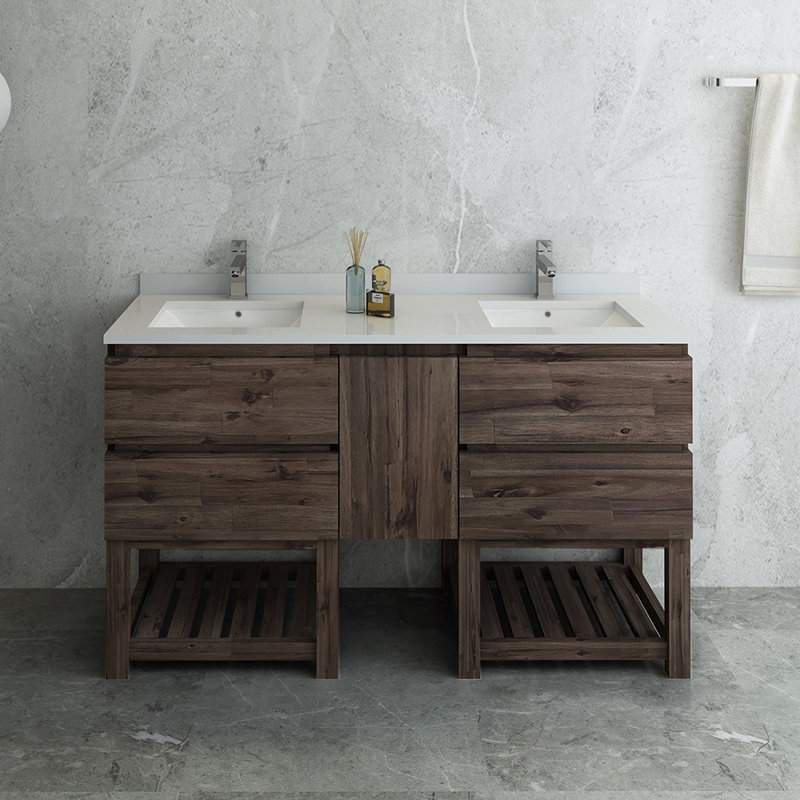 Fresca Formosa Floor Standing Open Bottom 58 Double Bathroom Formosa Floor Standing Open Bottom