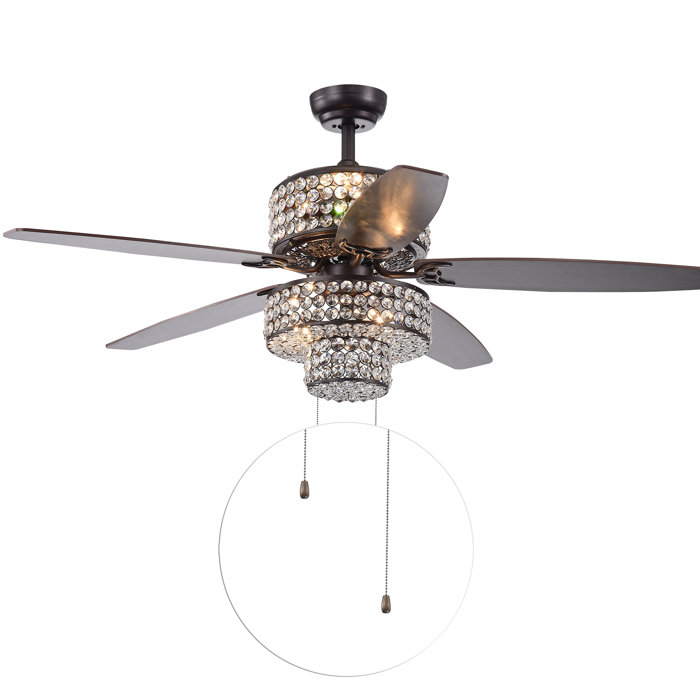 52 Gagnon 5 Blade Ceiling Fan With Remote Light Kit Included