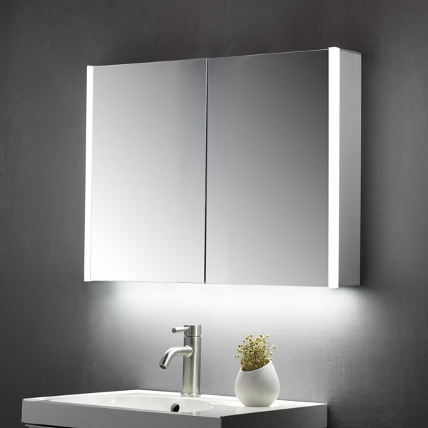 Belfry Bathroom Crumb 70cm H x 60cm W Wall Mounted Mirror ... Huldra wall mounted dressing mirror with coat rack, black metal & wood.