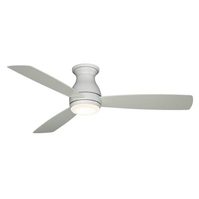 52 Hugh 3 Blade Outdoor Led Ceiling Fan Fanimation Finish Matte White