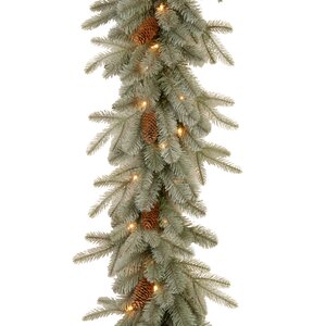 Feel Real Frosted Arctic Spruce Pre-Lit Garland