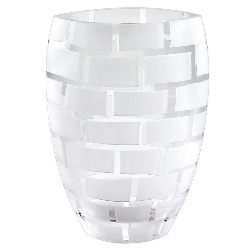 Orren Ellis Alphin White 12 Indoor Outdoor Glass Table Vase Wayfair