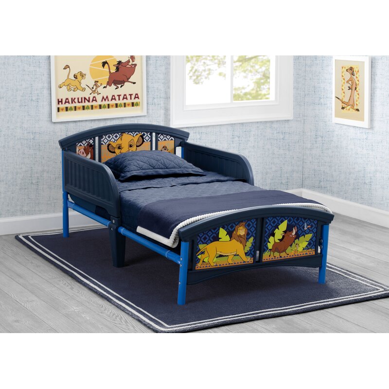 blue toddler bed